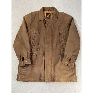 Phase 3 Genuine Leather Heavyweight Jacket Women's 3/4 Length Map Lined